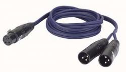 DAP FL39 - bal. XLR/F 3 p. > 2 XLR/M 3 p. 1,5m 