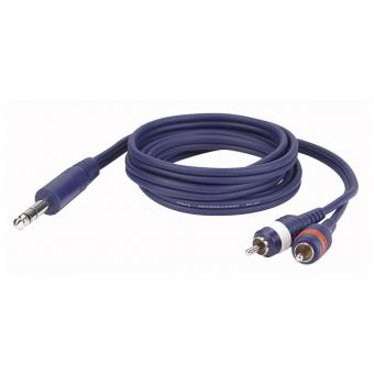 DAP FL35 - Stereo Jack > 2 RCA Male L/R 1,5m 